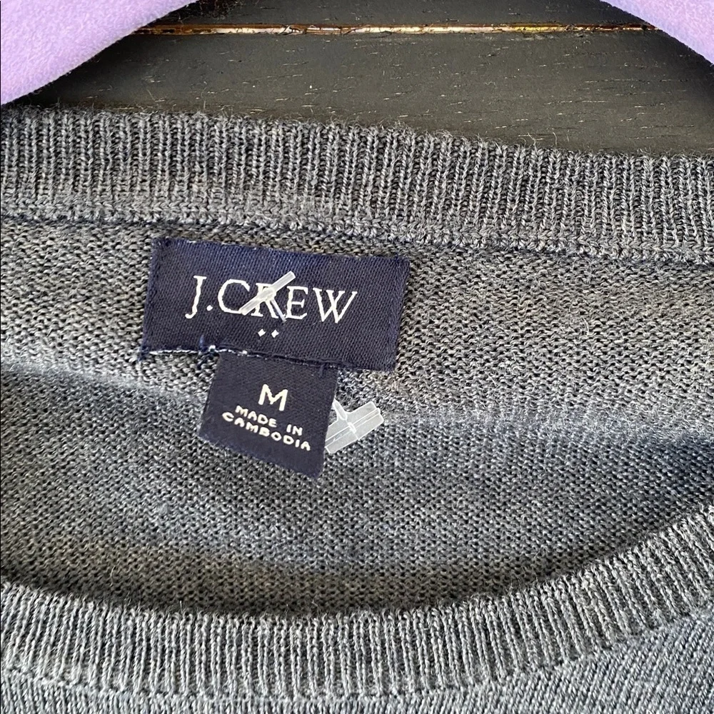 J.Crew Men’s Gray Wool Blend Sweater Size M 50% Wool 50% Acrylic Excellent Y-18